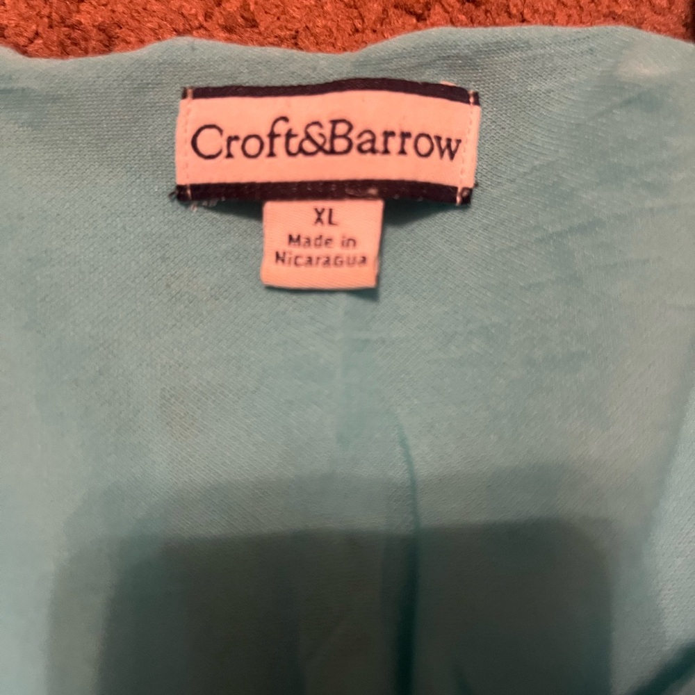 Croft & Barrow Kids Sky Blue Lace Blouse - Picture 2 of 2